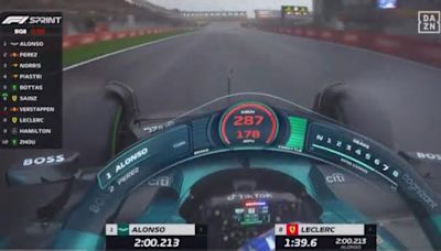 El show de Fernando Alonso bajo el agua de China: saldrá tercero en la sprint