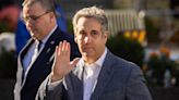 Michael Cohen testifies in front of Donald Trump in New York fraud trial