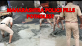 VIDEO: Mumbai Police in Uniform Fills Potholes on Road, Aaditya Thackeray Says, 'Instead of BJP...'