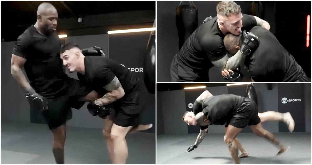 What happened when UFC heavyweight champion Tom Aspinall grappled professional rugby star