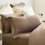 Cozy inn 簡單純色-咖啡-200織精梳棉枕頭套-2入