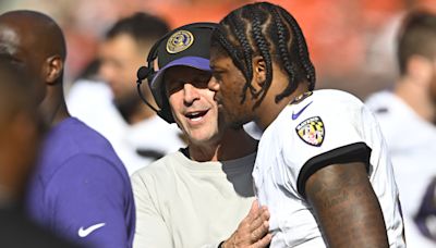 John Harbaugh says Lamar Jackson will be the greatest QB to ever play while defending Ravens QB