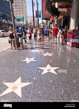 Walk of Fame or Hollywood Stars on Hollywood Boulevard in Los Stock ...