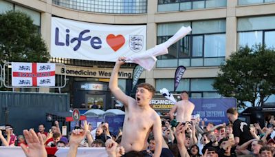 In pictures: Beaming England fans rejoice after team scrape through with Euros win