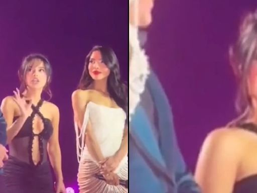 Becky G le hace gestos a Thalía; filtran VIDEO de las cantantes discutiendo en los Latin American Music Awards