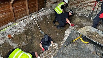 Police dig inside barn in search for remains of murdered Muriel McKay