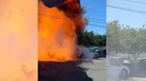 Sacramento crews combat transformer fire that exploded into power lines