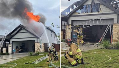 Se incendia una vivienda en Leander; sospechan que rayo haya provocado el fuego