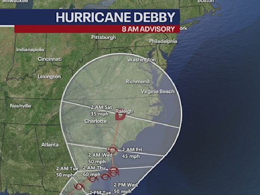 Hurricane Debby path: Could storm remnants impact NYC?