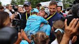 Eyewitness - Tears flow as Mark Cavendish, family and Astana Qazaqstan celebrate a historic Tour de France stage victory