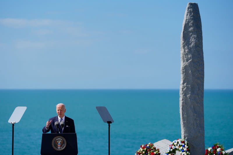 President Joe Biden praises Rangers who scaled Pointe du Hoc during D-Day speech
