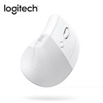 羅技 logitech Lift 人體工學垂直滑鼠for Mac-珍珠白