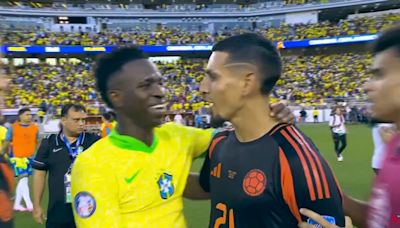 El buen gesto de Vinicius con Daniel Muñoz: le felicita por su buen partido y le promete su camiseta - MarcaTV