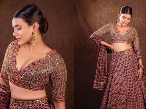 Actress Hebah Patel's Embroidered Lehenga Is Perfect Wedding Wear - News18