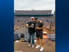 Russell Wilson joins Zac Brown Band on stage at Kenny Chesney concert