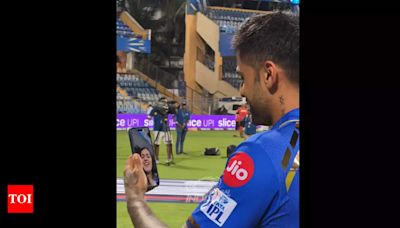 Watch: Suryakumar Yadav video-calls wife in Wankhede stands after scoring match-winning century for Mumbai Indians | Cricket News - Times of India