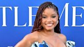 Halle Bailey just wore a dress that looks like splashing water at ‘The Little Mermaid’ premiere