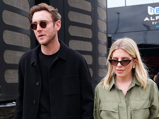 Mollie King and Stuart Broad arrive at Silverstone for F1 Grand Prix