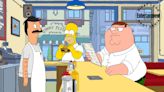 First look at Family Guy 's crossover scene with The Simpsons and Bob's Burgers