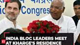 INDIA bloc leaders meet at Kharge's residence; Jairam Ramesh says, 'Oppn will be in attacking mode'