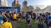 Los videos de los incidentes entre los hinchas de Rosario Central y la policía antes del choque con Atlético Mineiro por la Copa Libertadores