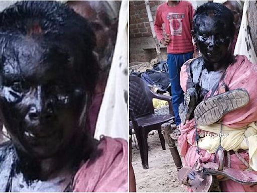 VIDEO: Woman Tied to Tree, Beaten, Face Blackened & Garlanded With Slippers In Front Of Her Kids Over Extra-Marital...