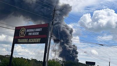 Fire at chemical plant sends huge plume of smoke into the sky in US state of Georgia