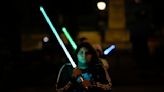 Star Wars fans hone their lightsaber dueling skills at a Mexico City Jedi academy