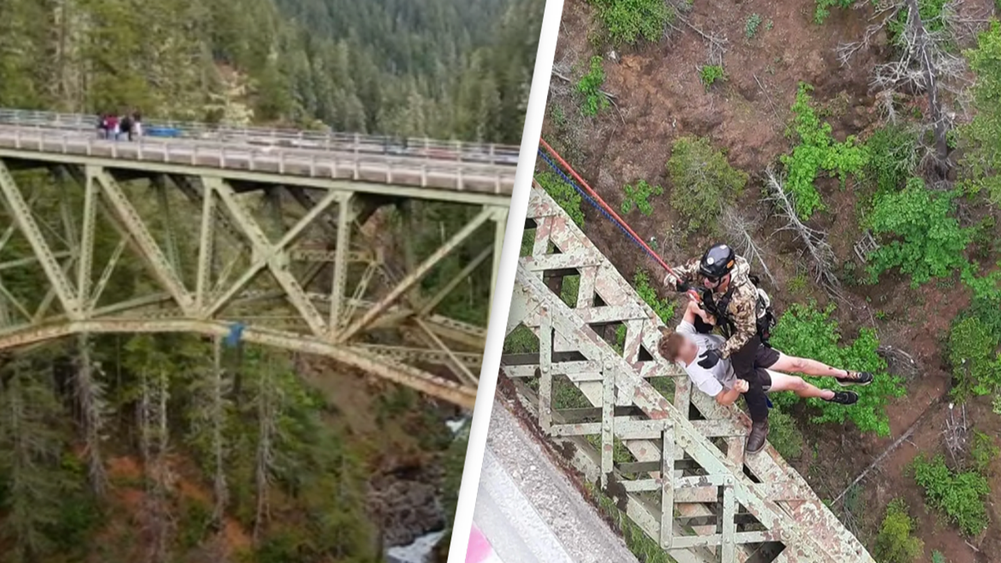 Teen plummets 400 feet near iconic bridge and miraculously survives