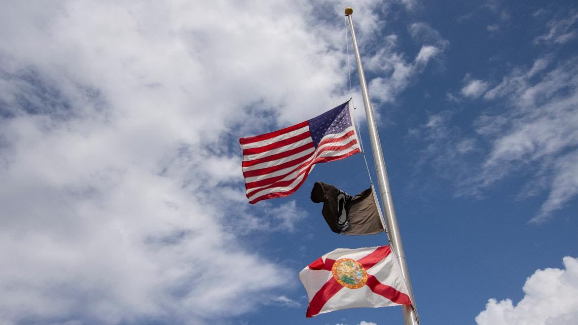 Why are flags at half-staff in Florida?