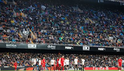 Mestalla, el segundo estadio con más público de LaLiga