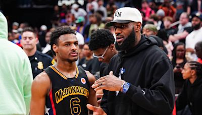 EXCLUSIVE: LeBron James says he will hold son and new teammate Bronny 'accountable' on the court