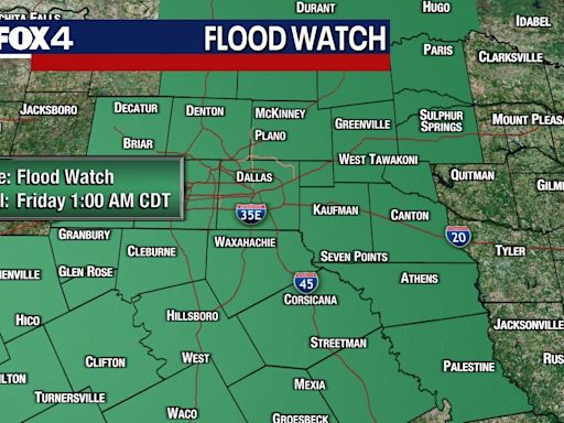 Dallas weather: Flash Flood Watch issued; another round of storms expected Thursday