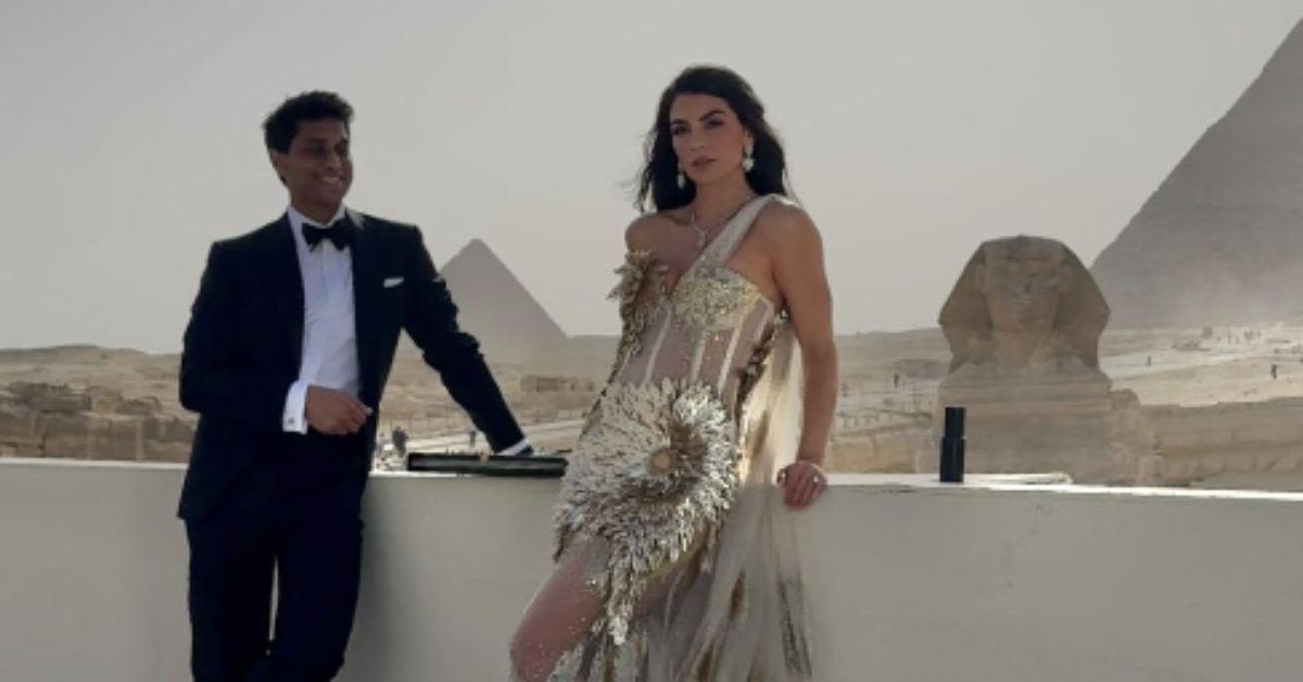 Billionaire's Ankur Jain and Wife Erika Hammond's Star-Studded Wedding at the Pyramids: Photos