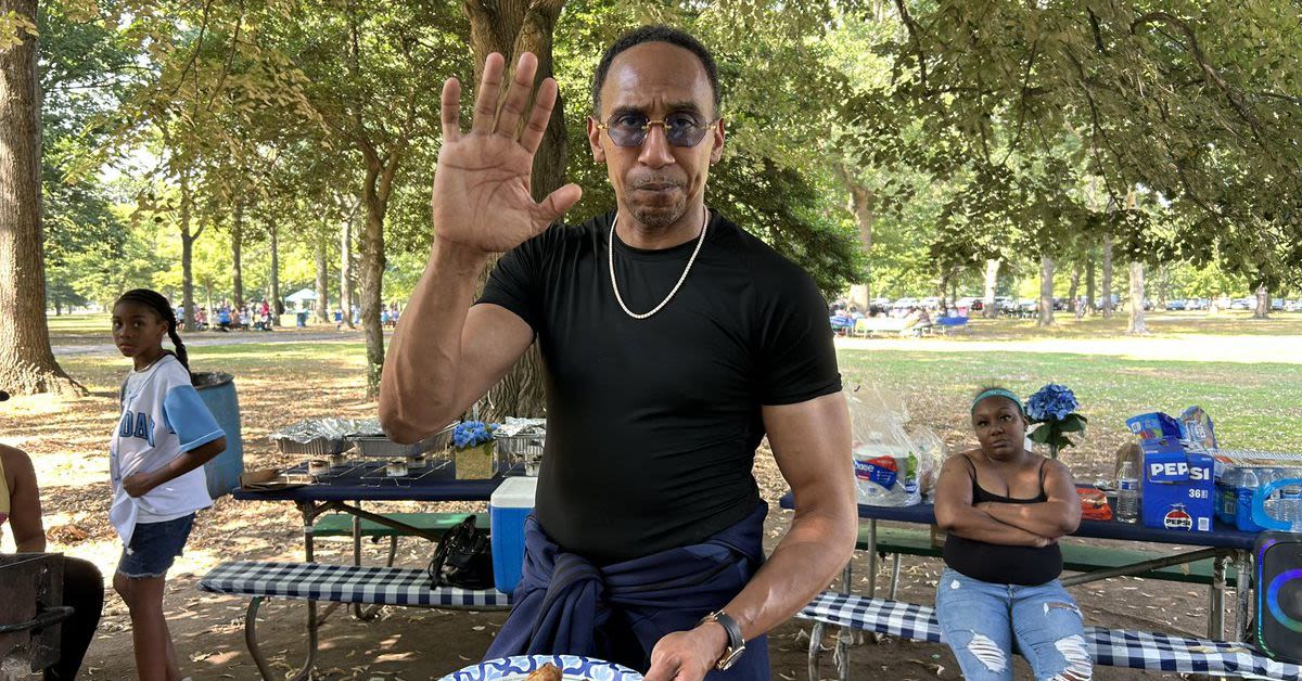 Stephen A. Smith was asked about Kamala Harris and gave us a photo worthy of the Louvre