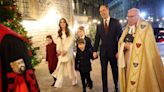 Royal family on song as Princess of Wales joined by George, Charlotte and Louis for carol service