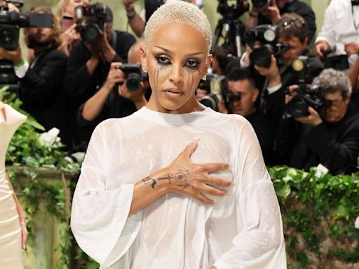 Doja Cat Wears a Wet Look to 2024 Met Gala, Complete with Runny Mascara