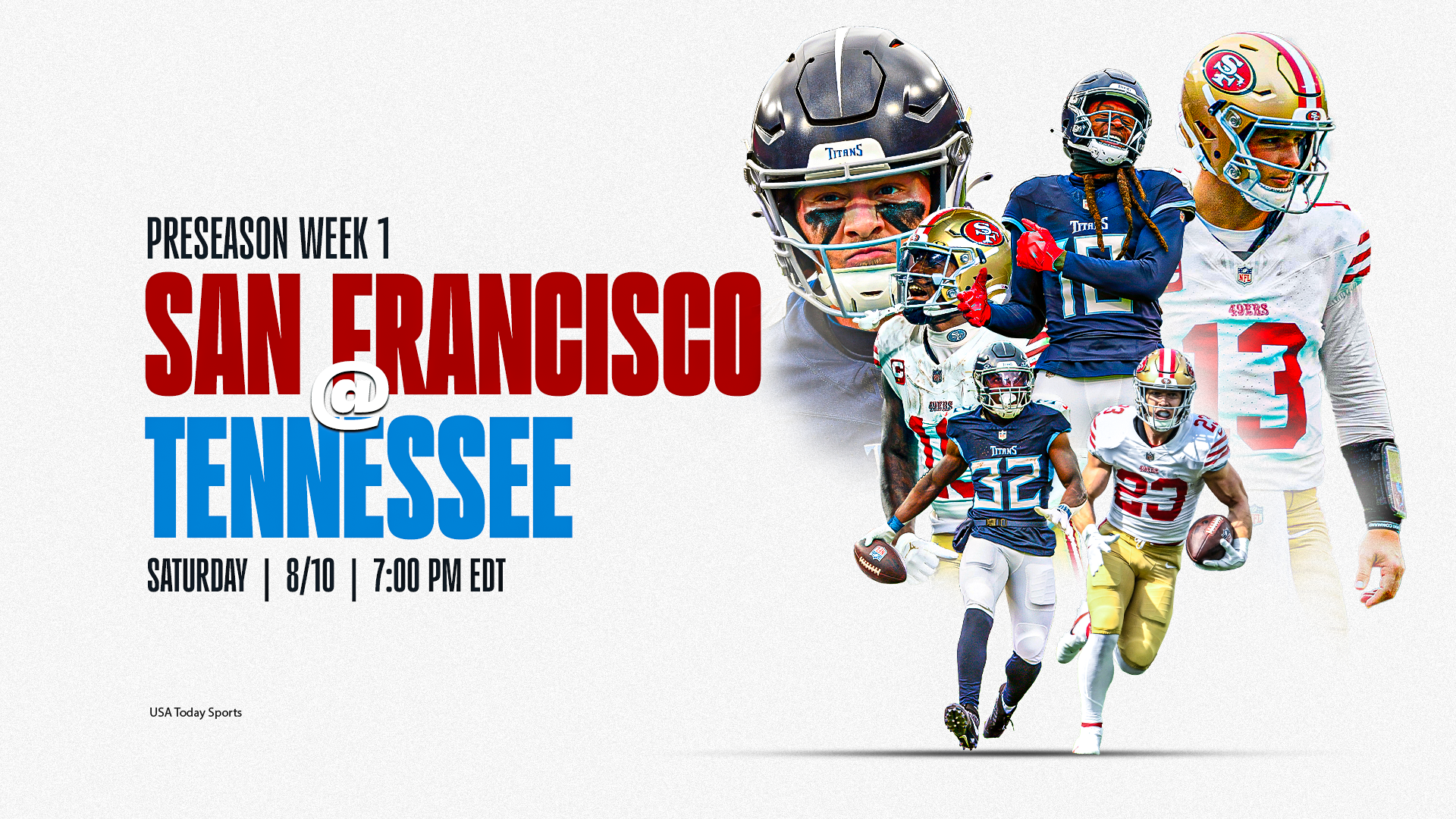 Titans vs. 49ers: Time, television, radio and streaming schedule