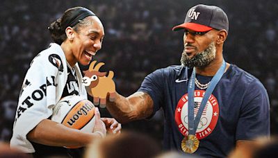 LeBron James' hyped reaction to A'ja Wilson's historic game for Aces