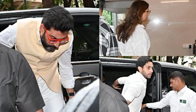 Menaka Irani Death: Abhishek Bachchan, Shweta Bachchan and Agastya Nanda arrive at Farah Khan’s mom’s prayer meet, watch video