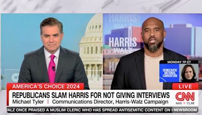 CNN host presses Harris camp on her avoiding media: 'Would it kill you guys to have a press conference?'