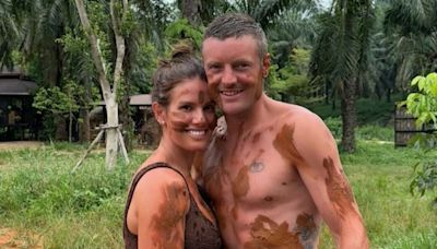 Bikini-clad Rebekah Vardy cosies up to husband Jamie in Thailand