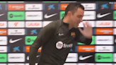 La frase de Xavi que causo risas al terminar la rueda de prensa