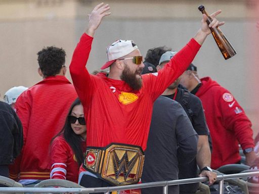 ‘Pookiest pookie.’ Jimmy Kimmel mocks reactions to Travis Kelce’s $34M contract deal