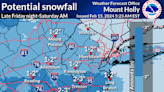 See the latest inch count predictions as snow expected in North Jersey for weekend