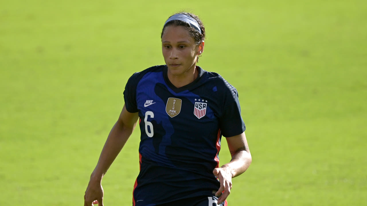 Fresno’s Lynn Williams scores against Germany in Olympic soccer