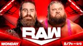 WWE anuncia su cartelera de Monday Night Raw del 10 de junio