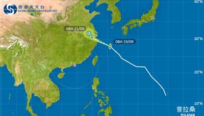 颱風普拉桑｜路徑圖、風力預測及天文台最新消息