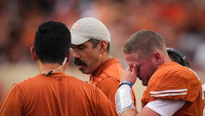 Quinn Ewers injury update: Texas football QB enters locker room, Arch Manning steps in