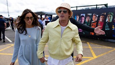 Brad Pitt and Girlfriend Ines de Ramon Hold Hands at British Grand Prix